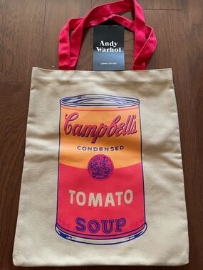 Andy Warhol Campbell's Tomato Soup Canvas Tote in Red
